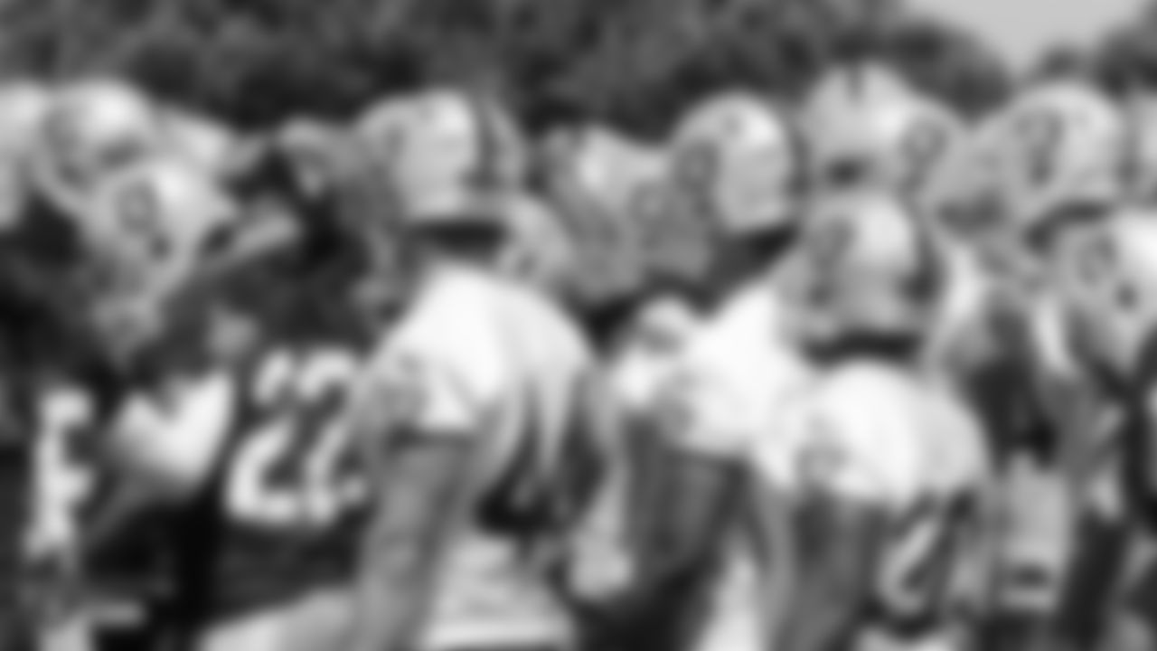 Oakland Raiders players at an Organized Team Activity (OTA) at the Oakland Raiders Practice Facility, Tuesday, June 5, 2018, in Alameda, California.