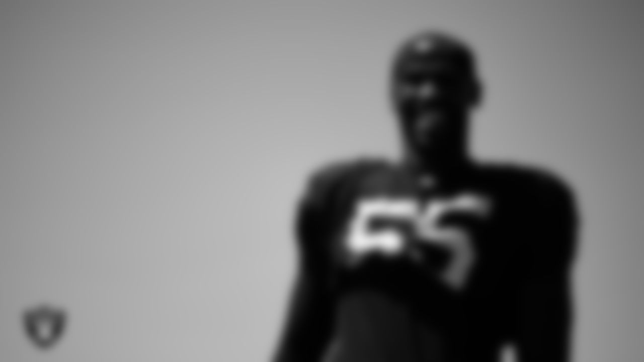 Las Vegas Raiders defensive end Chandler Jones (55) during practice at Intermountain Healthcare Performance Center.