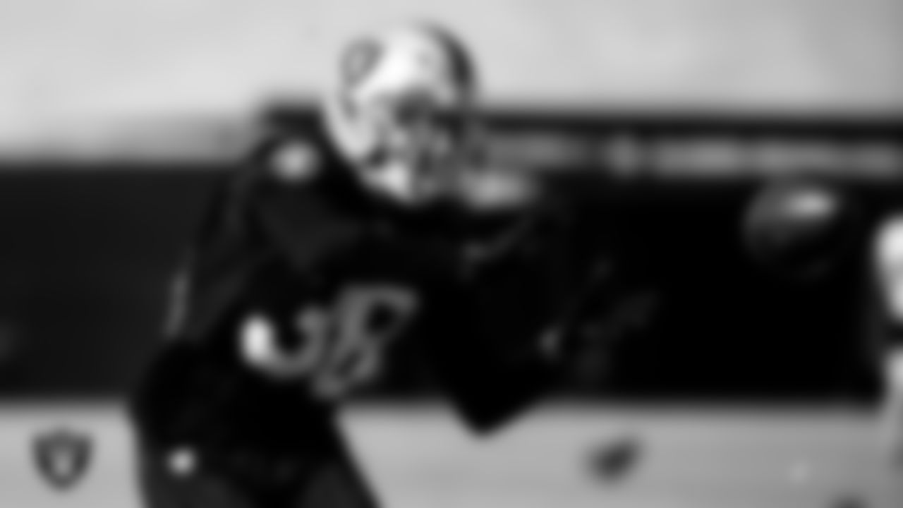 Las Vegas Raiders safety Jeff Heath (38) during practice.