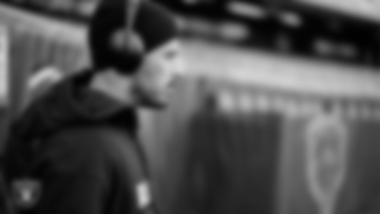Las Vegas Raiders returners coach and coaching assistant Danny Amendola walks down the tunnel before the regular season away game against the Chicago Bears at Soldier Field.