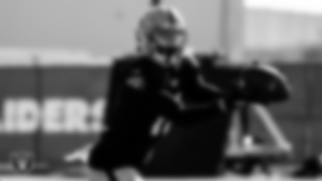 Las Vegas Raiders wide receiver Henry Ruggs III (11) during practice.
