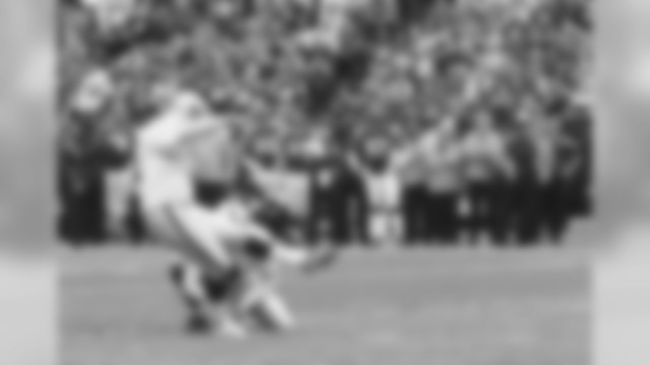 K Sebastian Janikowski kicks a field goal.
