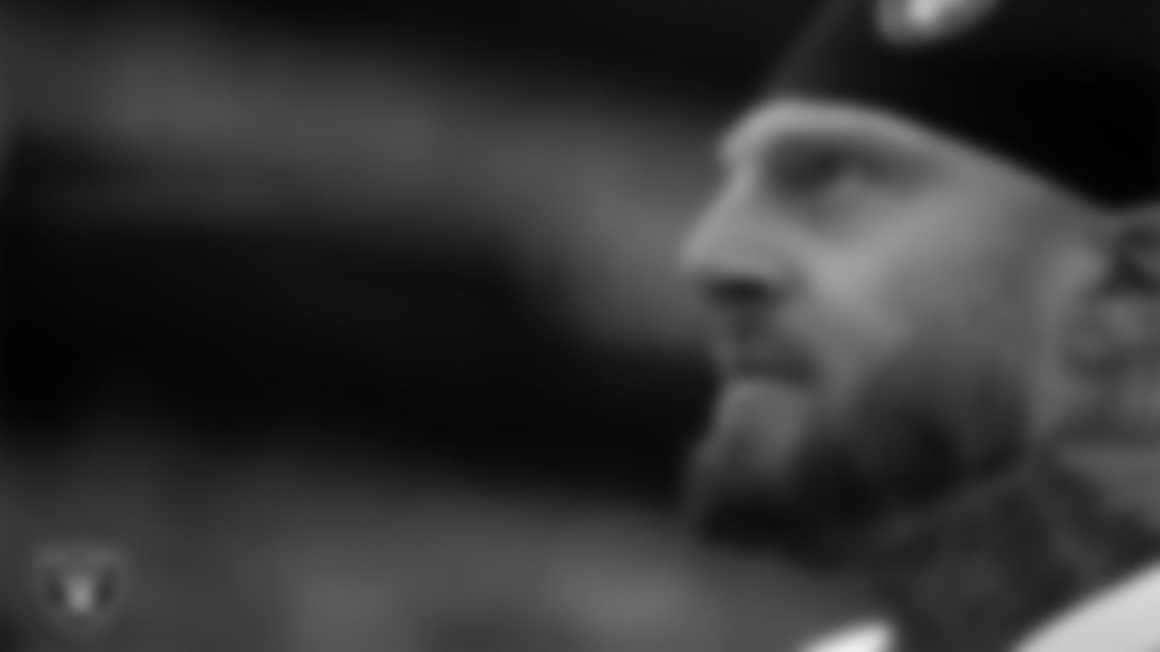 Las Vegas Raiders defensive end Maxx Crosby (98) during the national anthem before the regular season away game against the Denver Broncos at Empower Field at Mile High.