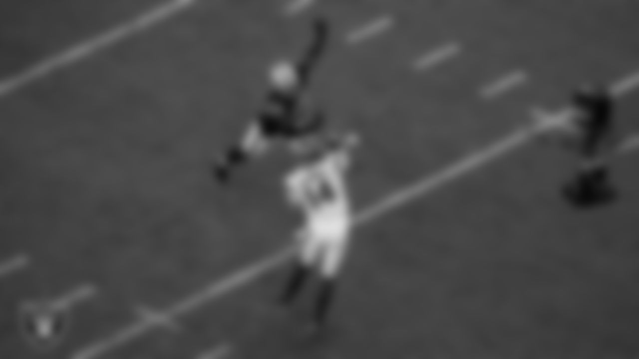 Las Vegas Raiders defensive end Gerri Green (56) during the preseason home game against the Minnesota Vikings at Allegiant Stadium.
