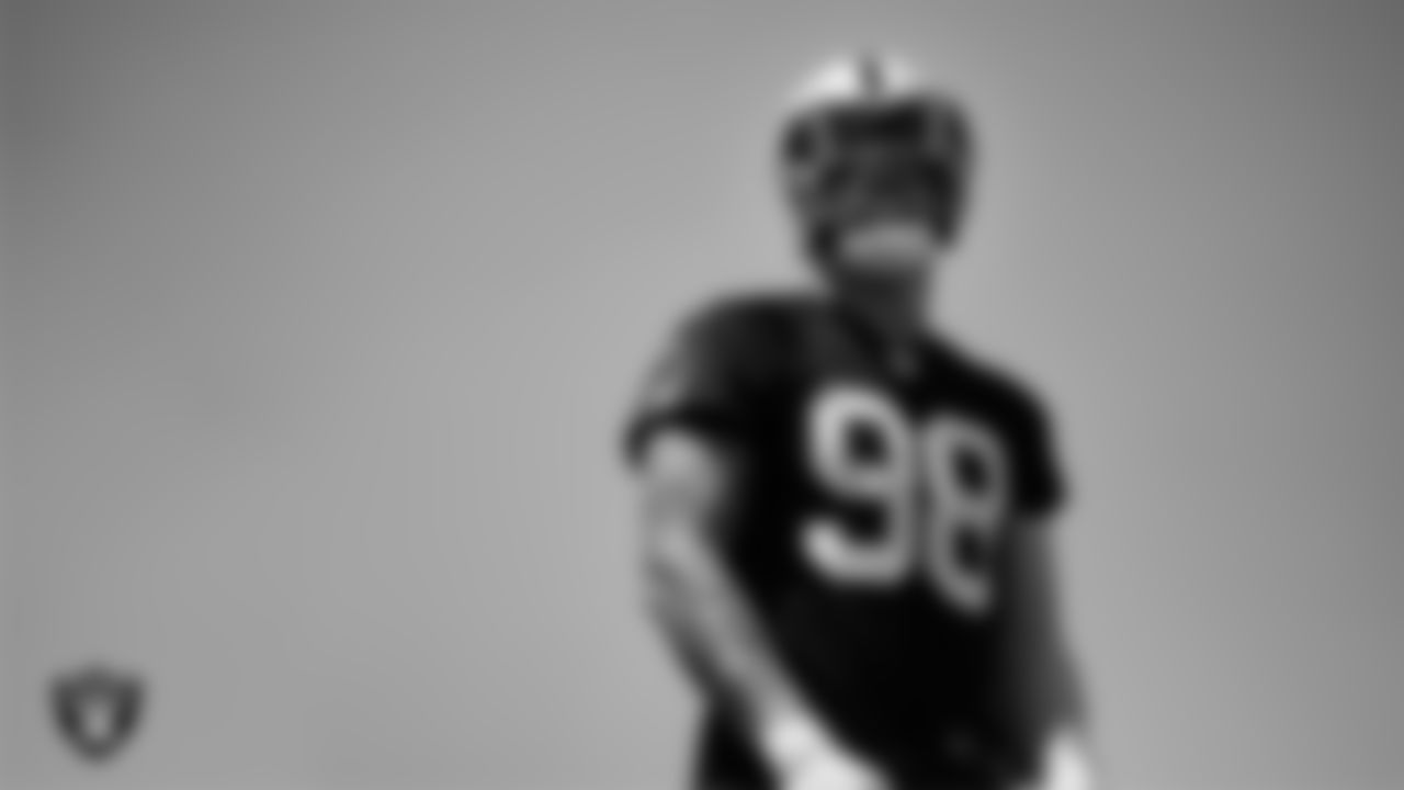 Las Vegas Raiders defensive end Maxx Crosby (98) at an Organized Team Activity (OTA) at Intermountain Health Performance Center.