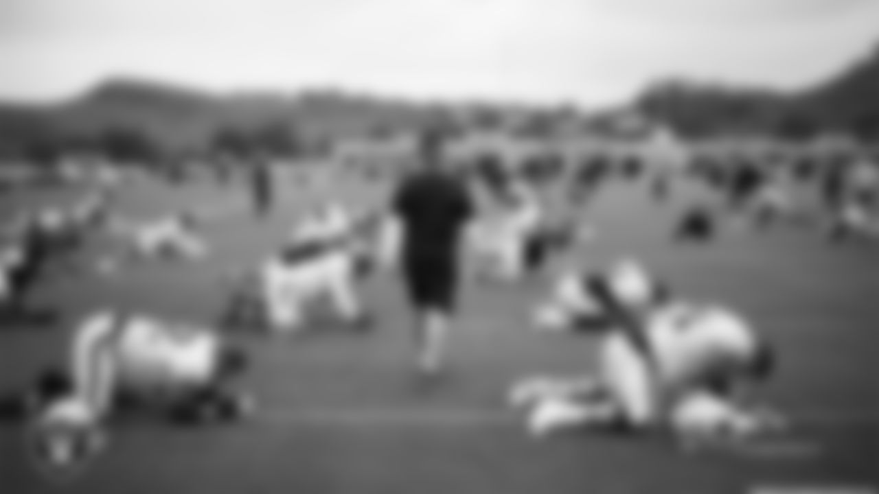 Las Vegas Raiders Head Coach Jon Gruden on the field for a joint practice with the Los Angeles Rams at 2021 Training Camp.