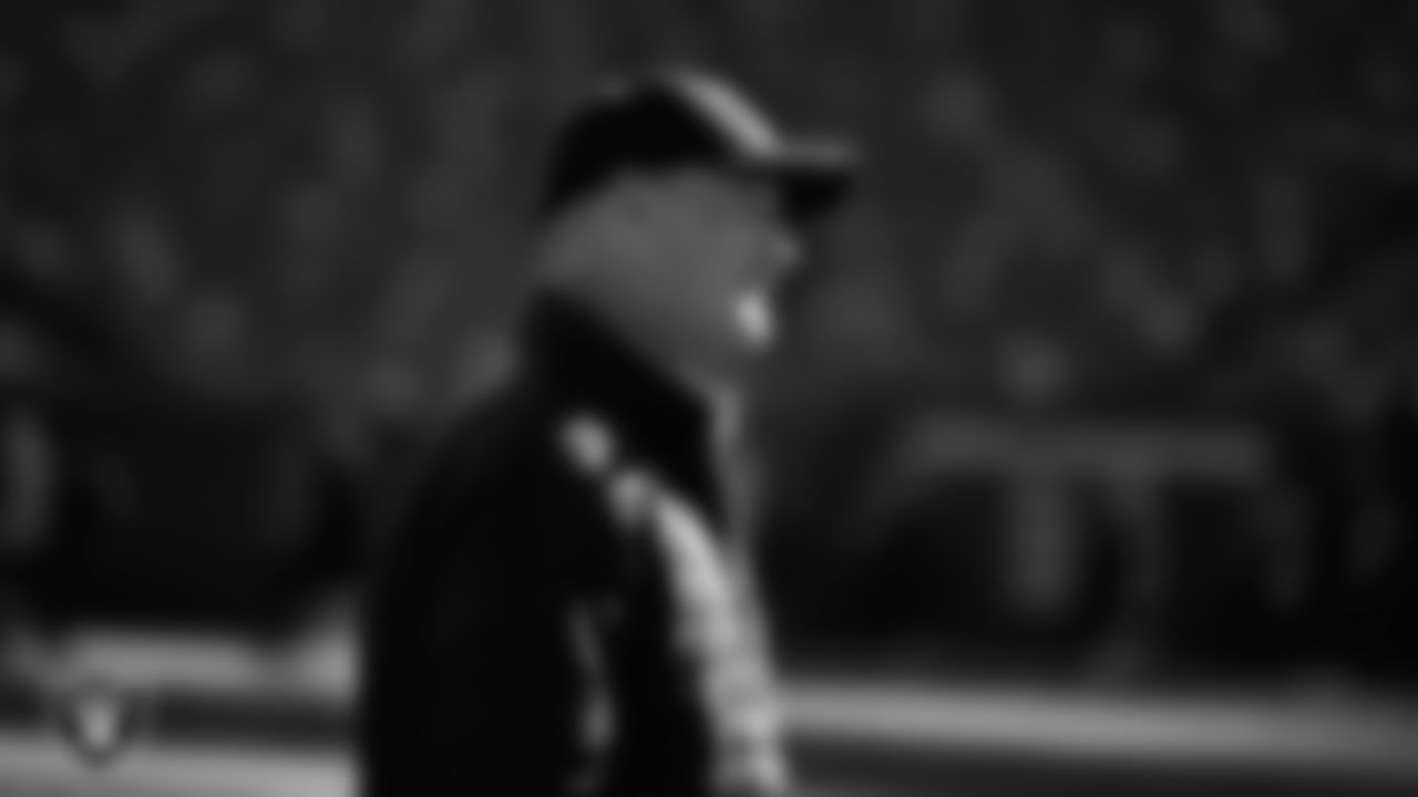 Las Vegas Raiders General Manager Mike Mayock before the regular season away game against the New York Giants.