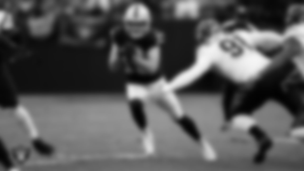 Las Vegas Raiders wide receiver Hunter Renfrow (13) rushes during the regular season home game against the Cincinnati Bengals.