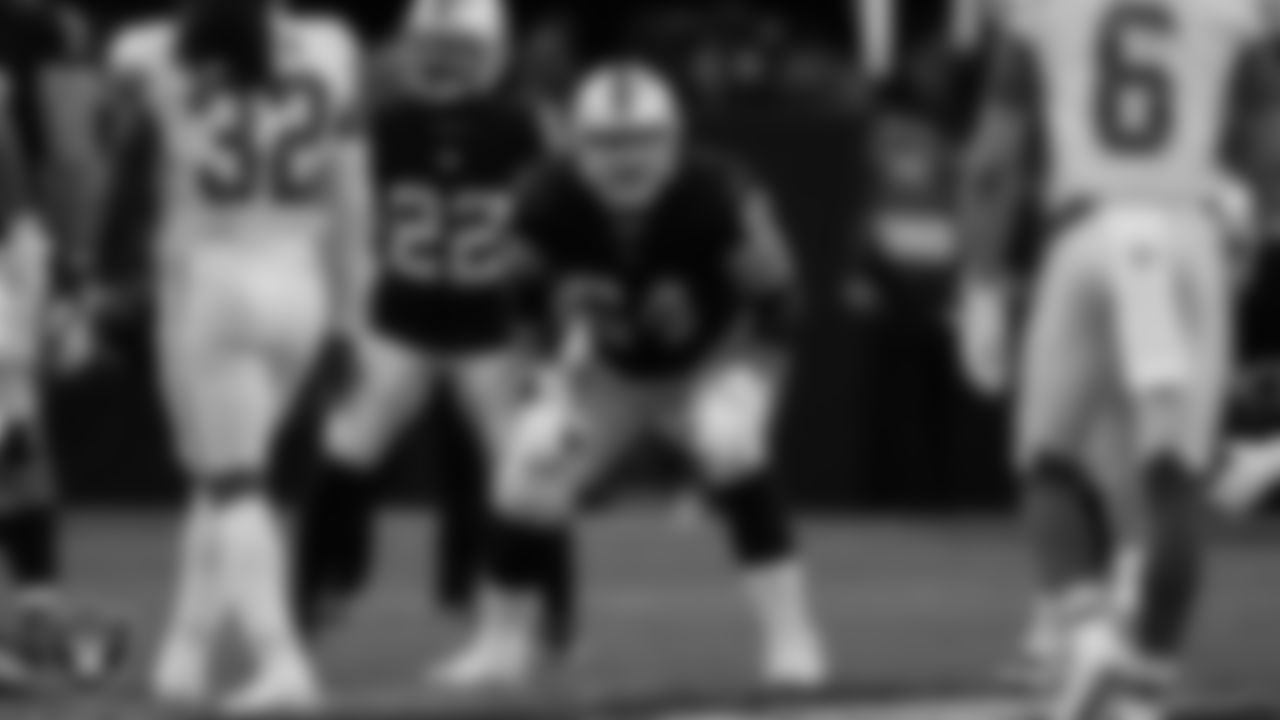 Las Vegas Raiders guard Alex Bars (64) during the regular season home game against the Kansas City Chiefs at Allegiant Stadium.