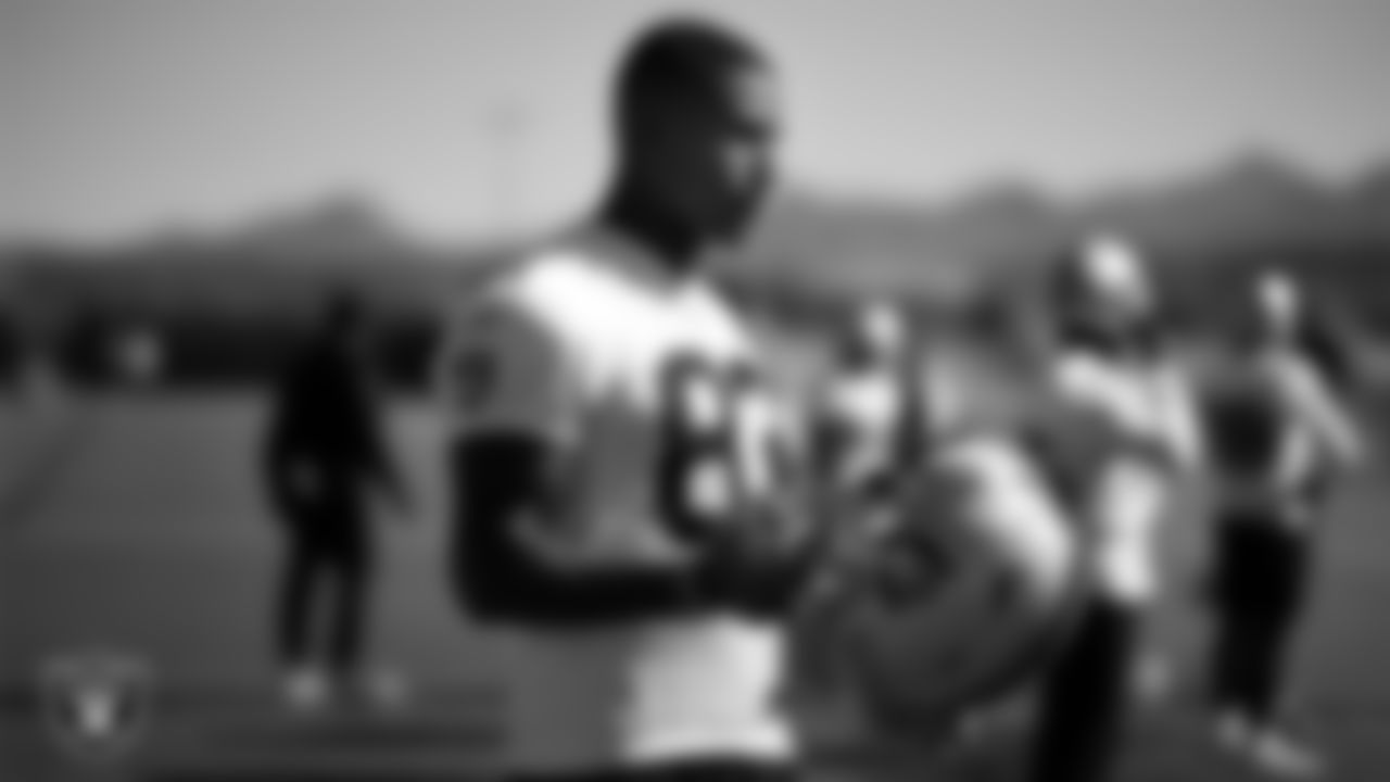 Las Vegas Raiders tight end Darren Waller (83) during practice at Intermountain Healthcare Performance Center.