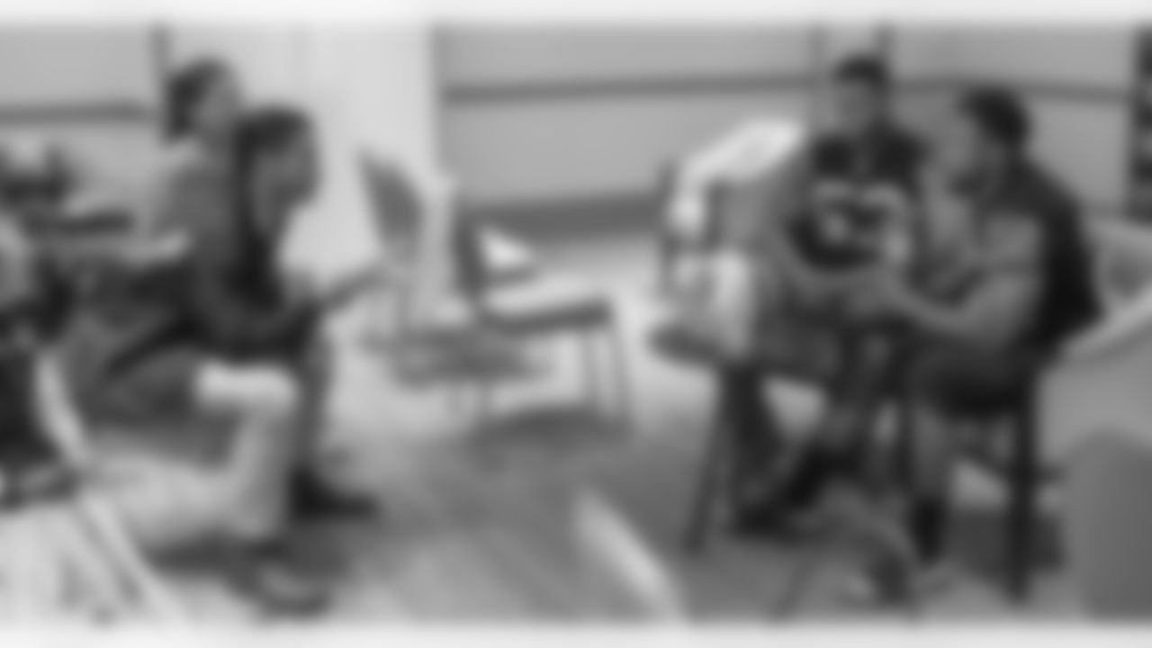 Malcolm Smith and Taiwan Jones sit down for an interview.