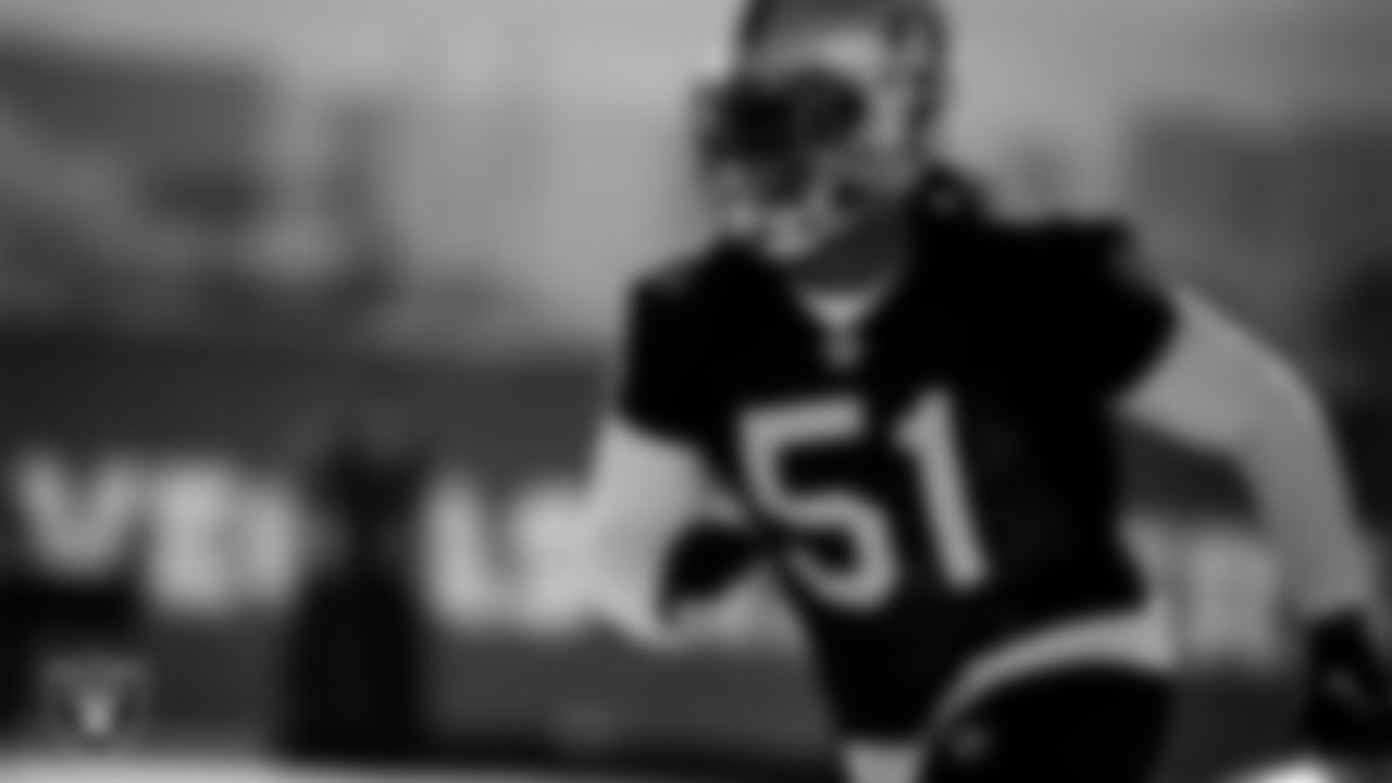 Las Vegas Raiders defensive end Vic Beasley (51) during practice at Intermountain Healthcare Performance Center.