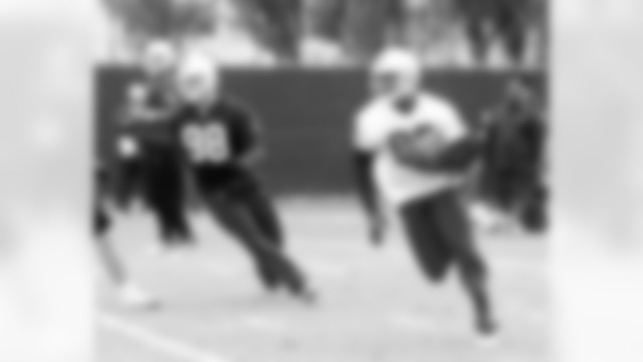 WR Darrius Heyward-Bey runs to the end zone after a catch.