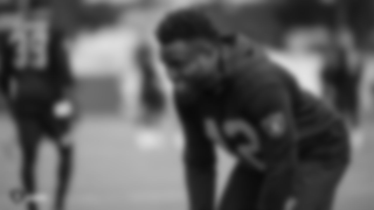 Raiders safety Karl Joseph (42) at a workout during phase two of the offseason program at the Raiders Practice Facility in Alameda, Calif.