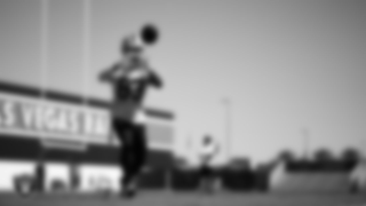 Las Vegas Raiders wide receiver Kristian Wilkerson (83) during practice at Intermountain Health Performance Center.
