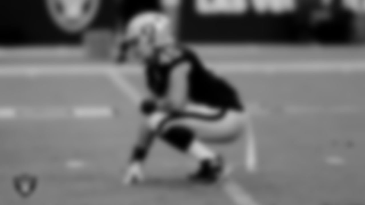 Las Vegas Raiders fullback Alec Ingold (45) during the regular season game against the Tampa Bay Buccaneers at Allegiant Stadium.