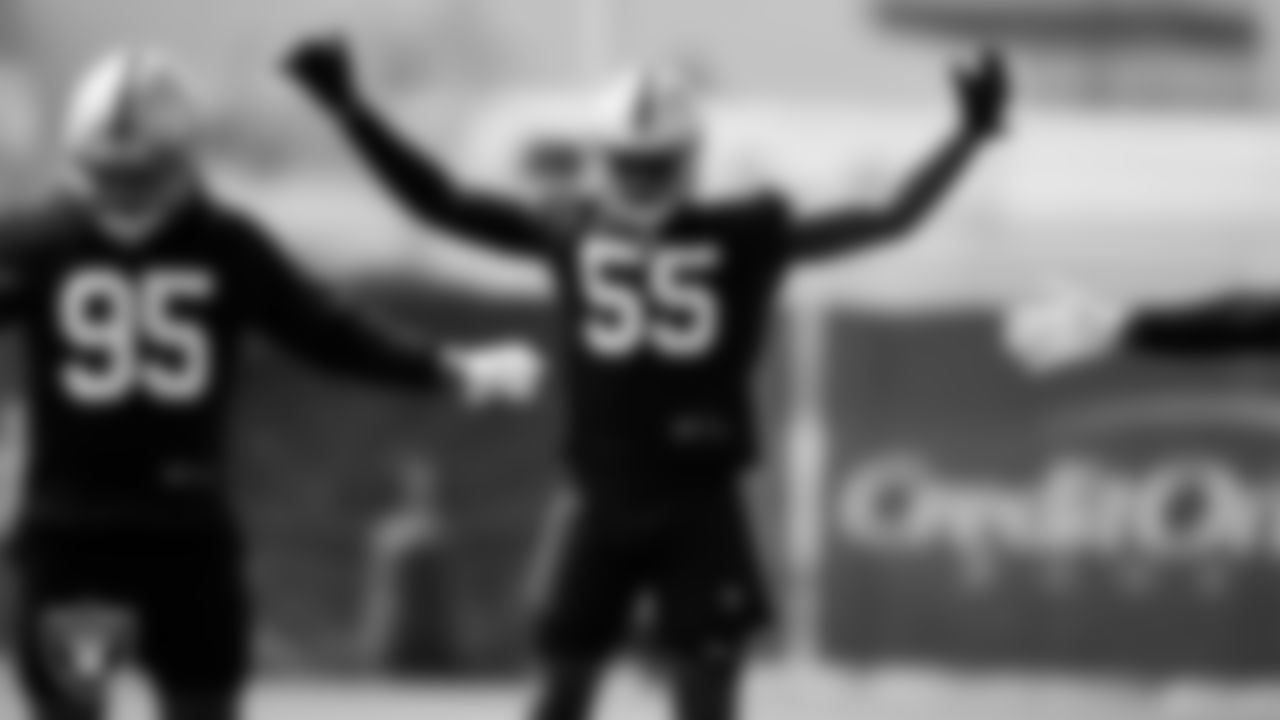 Las Vegas Raiders defensive end Chandler Jones (55) during Day Two of 2022 Veteran Minicamp.