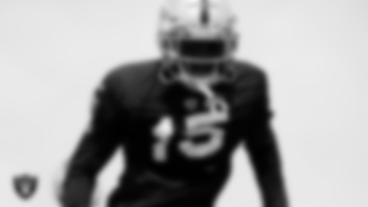 Las Vegas Raiders wide receiver Javon Wims (15) during practice at Intermountain Healthcare Performance Center.