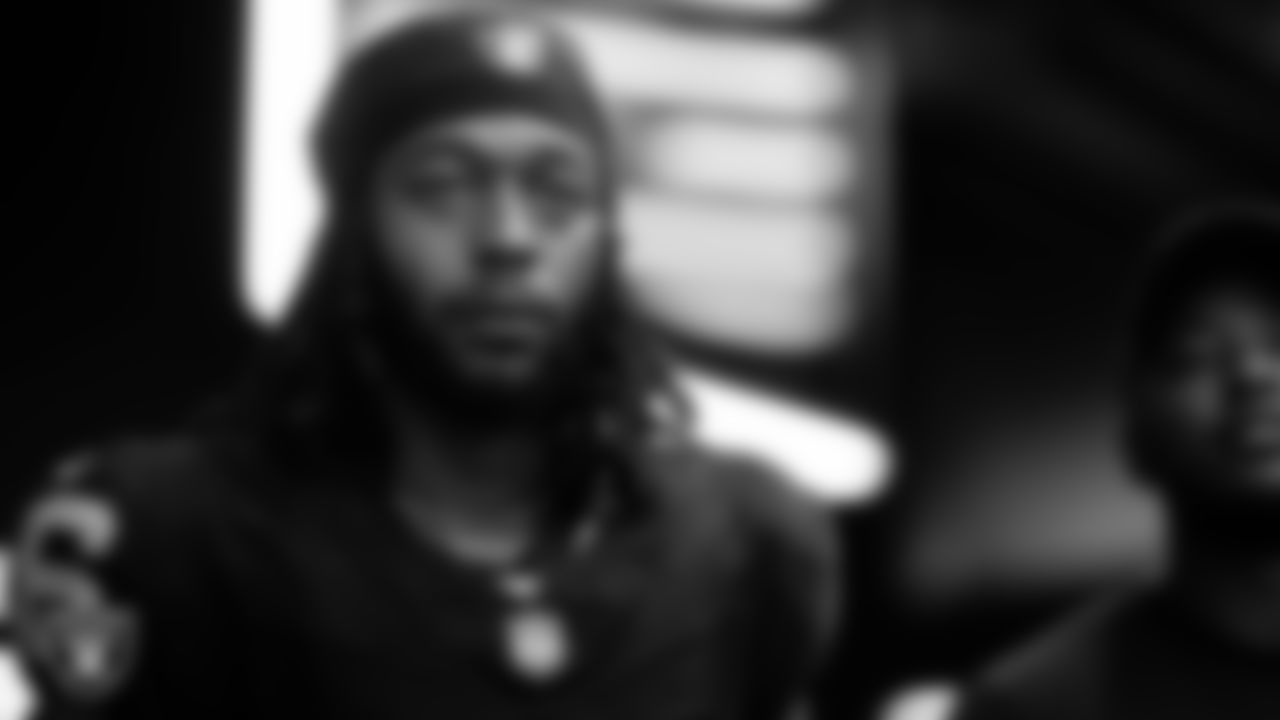 Las Vegas Raiders wide receiver Jakobi Meyers (16) in the locker room after the regular season home game against the Green Bay Packers at Allegiant Stadium.