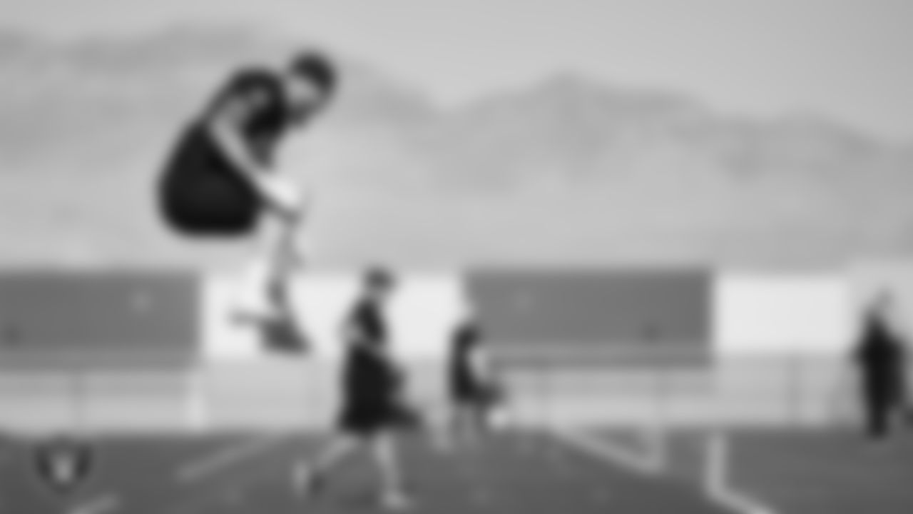Las Vegas Raiders defensive end Maxx Crosby (98) at a workout during phase two of the offseason program.