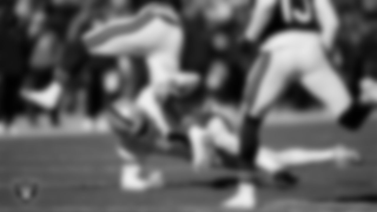Las Vegas Raiders safety Marcus Epps (1) during the regular season away game against the Chicago Bears at Soldier Field.