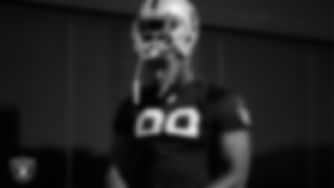 Las Vegas Raiders defensive end Clelin Ferrell (99) during practice at Intermountain Healthcare Performance Center.