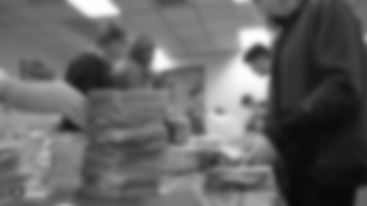 The Raiders Women's Association teamed up with Pledge to Humanity by making and packaging sandwiches and toiletry packs for the underserved in the Oakland community at the Oakland Raiders Practice Facility, Saturday, November 24, 2018, in Alameda, California.