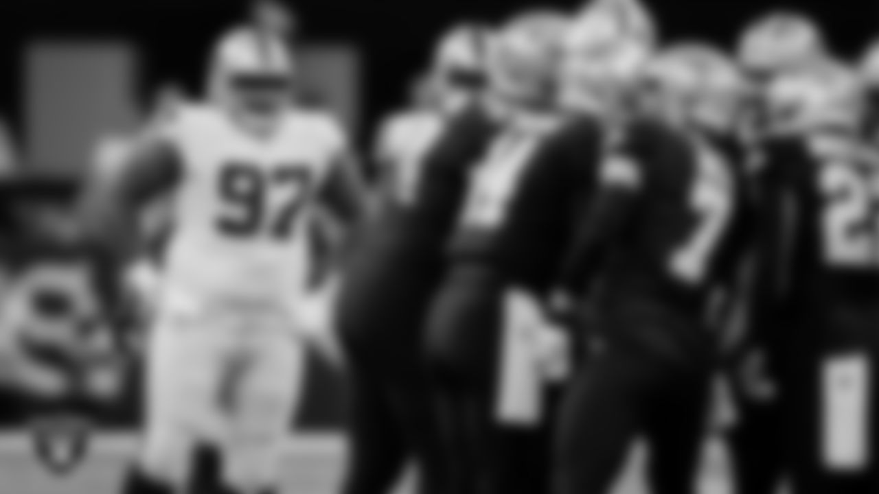 Las Vegas Raiders defensive tackle Andrew Billings (97) during the regular season away game against the New Orleans Saints at Caesars Superdome.