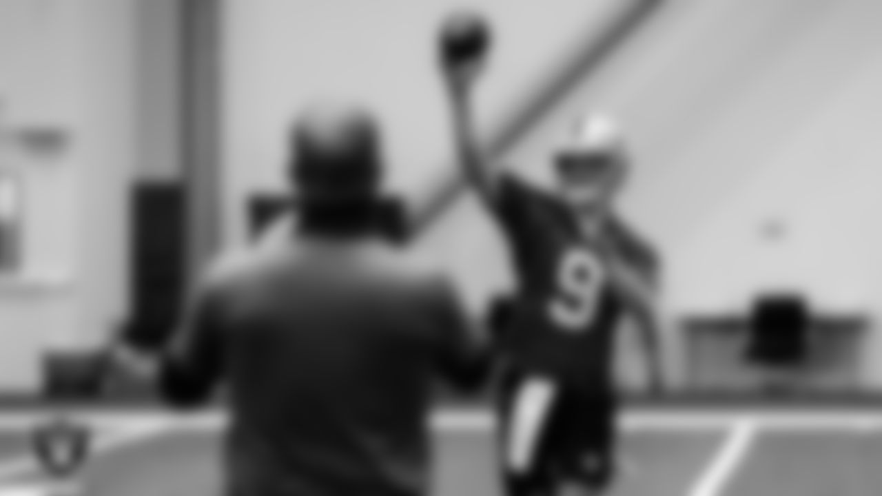Northern Arizona quarterback Case Cookus (9) at day one of 2021 Rookie Minicamp.