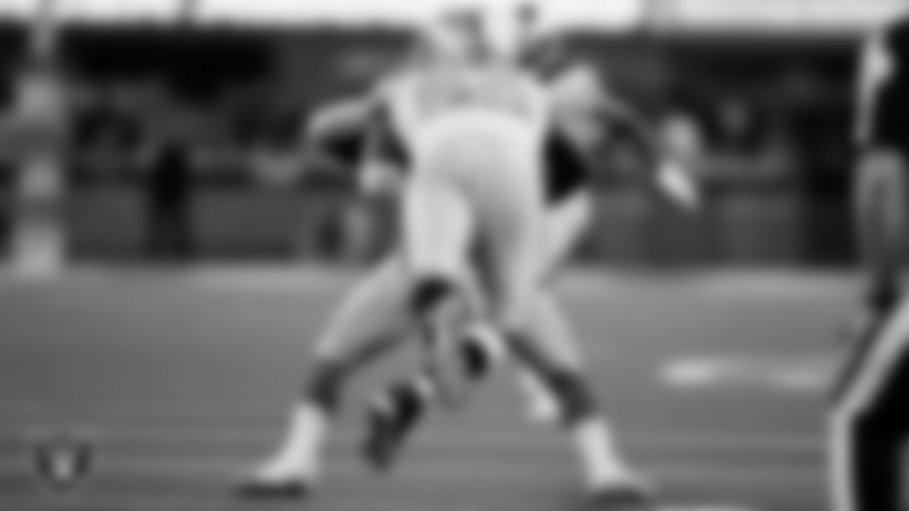 Las Vegas Raiders defensive end Clelin Ferrell (99) makes a tackle during the regular season away game against the Los Angeles Chargers.