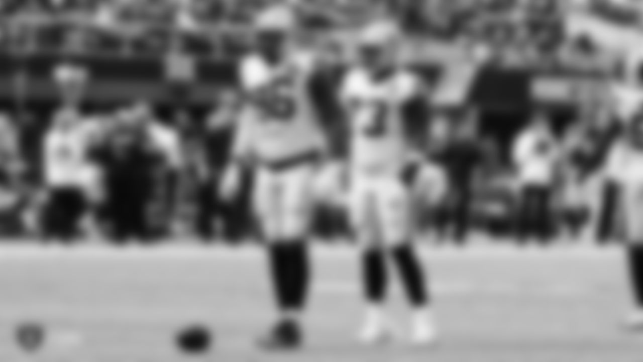 Oakland Raiders defensive end Clelin Ferrell (96) and defensive tackle Maurice Hurst (73) during the Oakland Raiders regular season game against the Minnesota Vikings at U.S. Bank Stadium.
