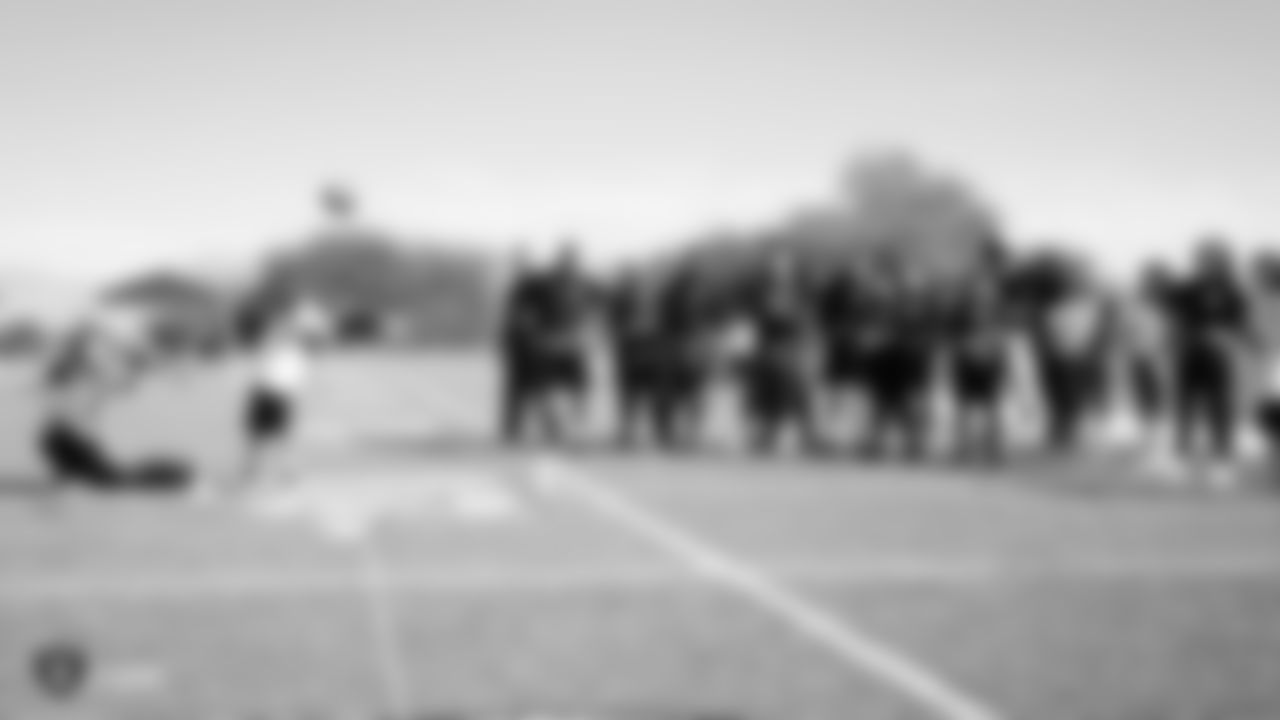 Athletes participate in a flag football tournament hosted by the Raiders and Special Olympics Nevada.