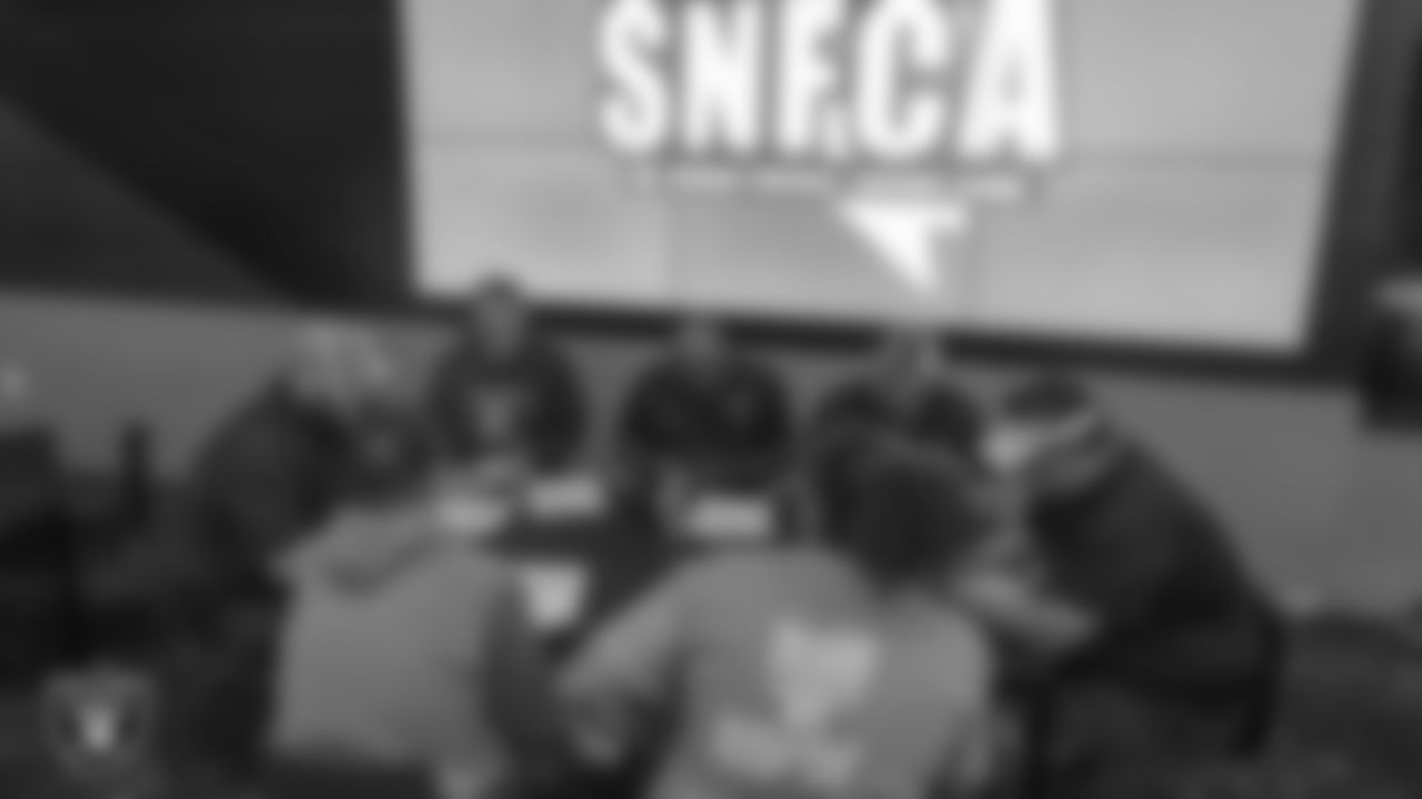 High school football coaches during the Southern Nevada Football Coaches Association annual end of the season meeting at Allegiant Stadium.