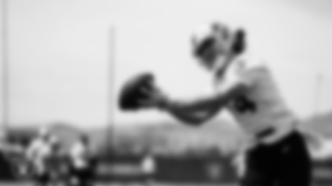 Las Vegas Raiders wide receiver Trey Quinn (14) at an Organized Team Activity (OTA).