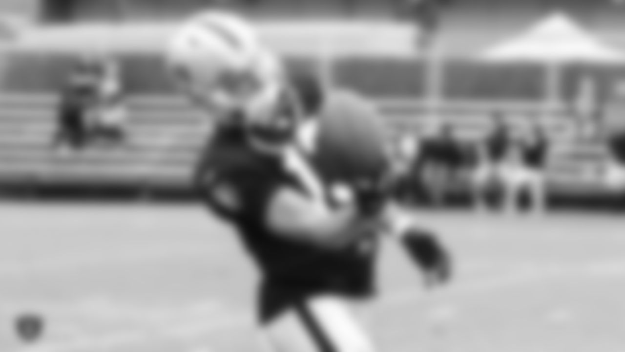 Oakland Raiders wide receiver Griff Whalen (13) on the field for practice at 2018 Training Camp at The Oakland Raiders Napa Valley Training Complex, Monday, August 13, 2018, in Napa, California.