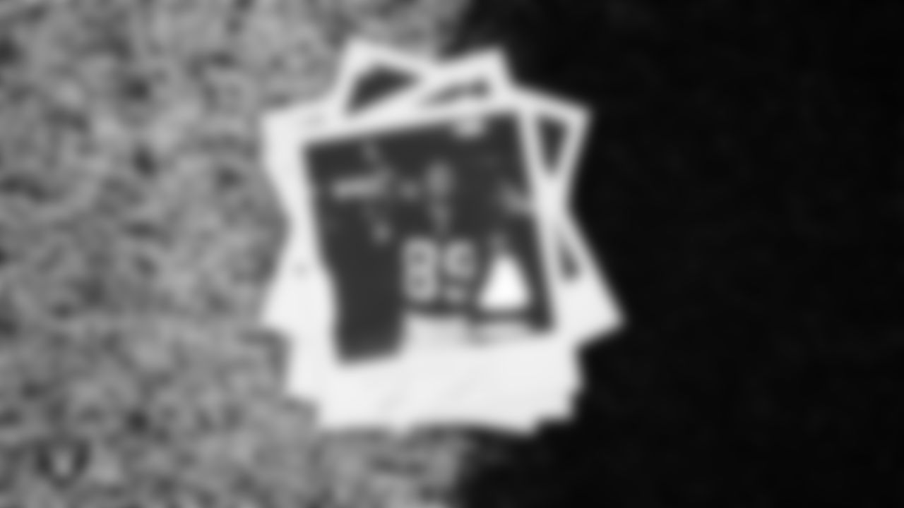 A Polaroid photo of wide receiver Tre Tucker (89) from 2023 Content Day.
