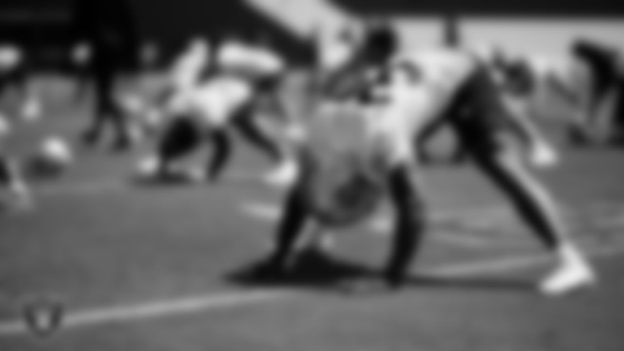 Las Vegas Raiders running back Zamir White (35) at an Organized Team Activity (OTA).