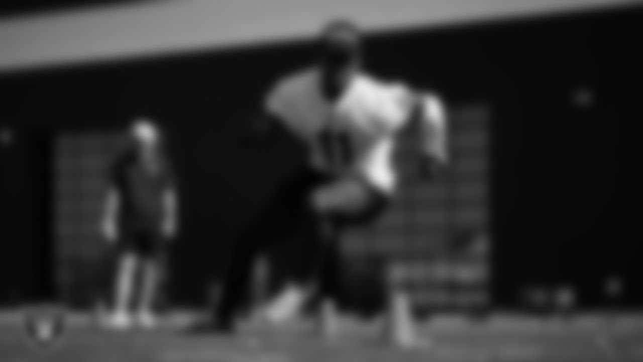 Las Vegas Raiders wide receiver Phillip Dorsett (11) at a workout during phase two of the offseason program at Intermountain Health Performance Center.