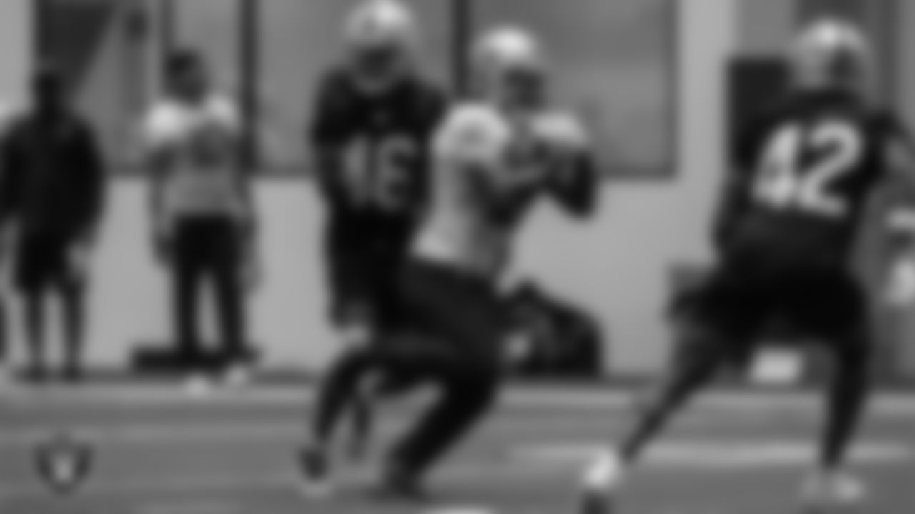 Las Vegas Raiders running back Josh Jacobs (28) on the field for practice at 2022 Training Camp at Intermountain Healthcare Performance Center.