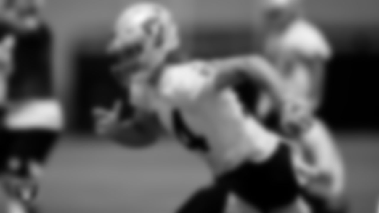 Las Vegas Raiders wide receiver Trey Quinn (14) at an Organized Team Activity (OTA).