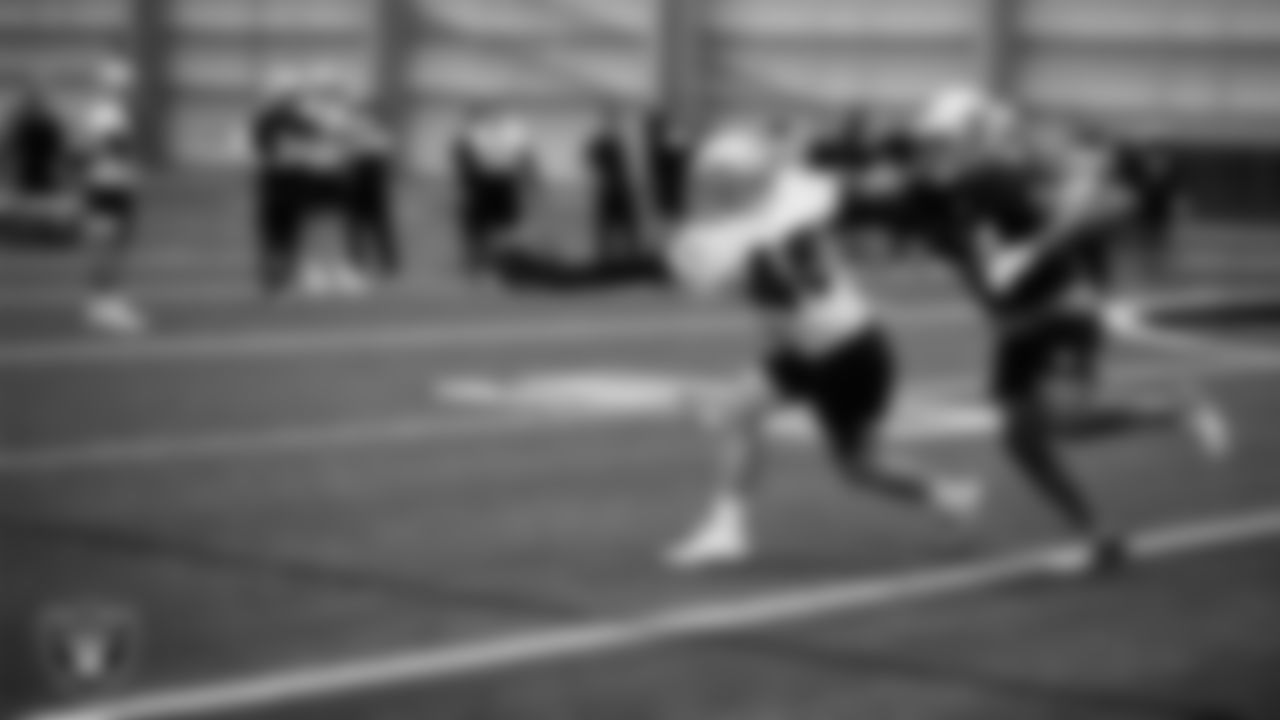 Las Vegas Raiders running back Garrett Groshek (46) at day one of 2021 Rookie Minicamp.