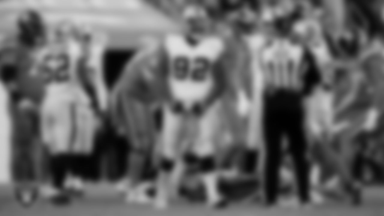 Las Vegas Raiders defensive lineman Neil Farrell Jr. (92) during the regular season away game against the Denver Broncos at Empower Field at Mile High.