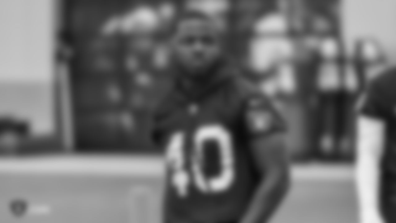 Raiders cornerback D.J. Killings (40) at an Organized Team Activity (OTA) at the Raiders Practice Facility in Alameda, Calif.