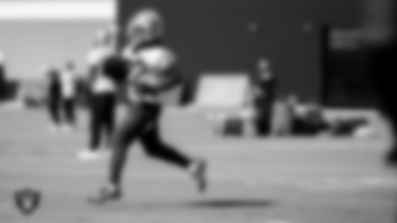 Las Vegas Raiders running back Ameer Abdullah (22) during practice at Intermountain Healthcare Performance Center.