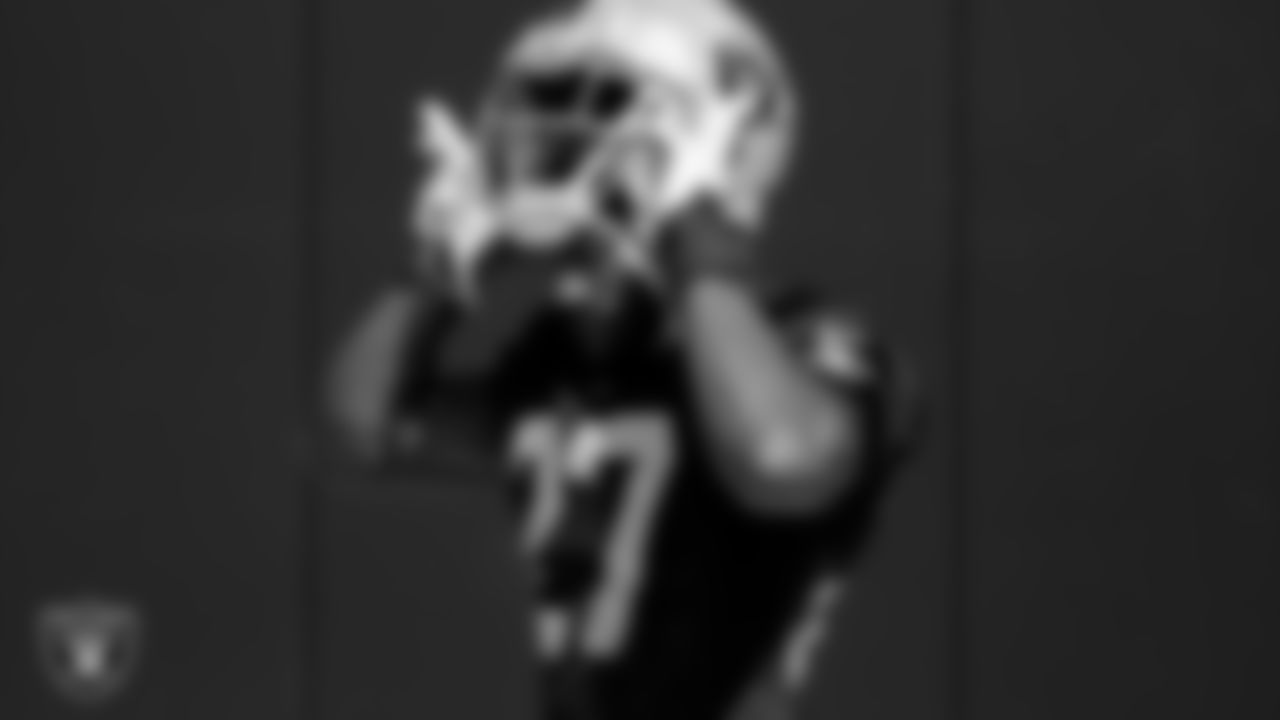 Las Vegas Raiders cornerback Sam Webb (27) during practice at Intermountain Healthcare Performance Center.