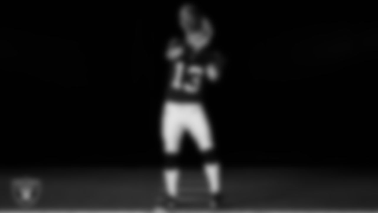Las Vegas Raiders wide receiver Hunter Renfrow (13) poses for a photo at the 2023 Las Vegas Raiders Content Day.