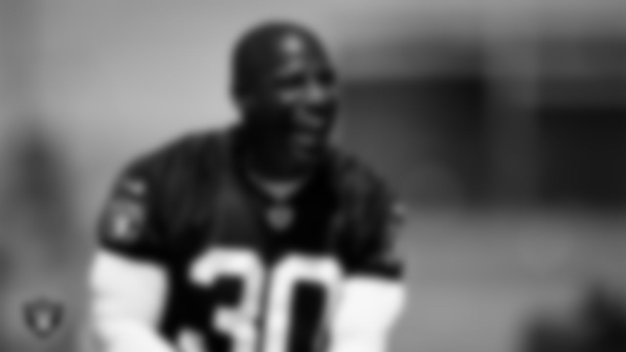 Las Vegas Raiders safety Duron Harmon (30) at an Organized Team Activity (OTA).