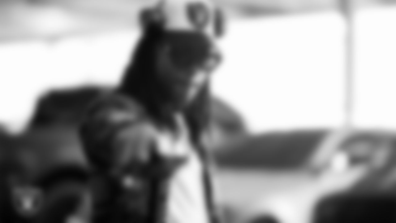 Las Vegas Raiders wide receiver Davante Adams (17) arrives to the regular season home game against the Indianapolis Colts at Allegiant Stadium.