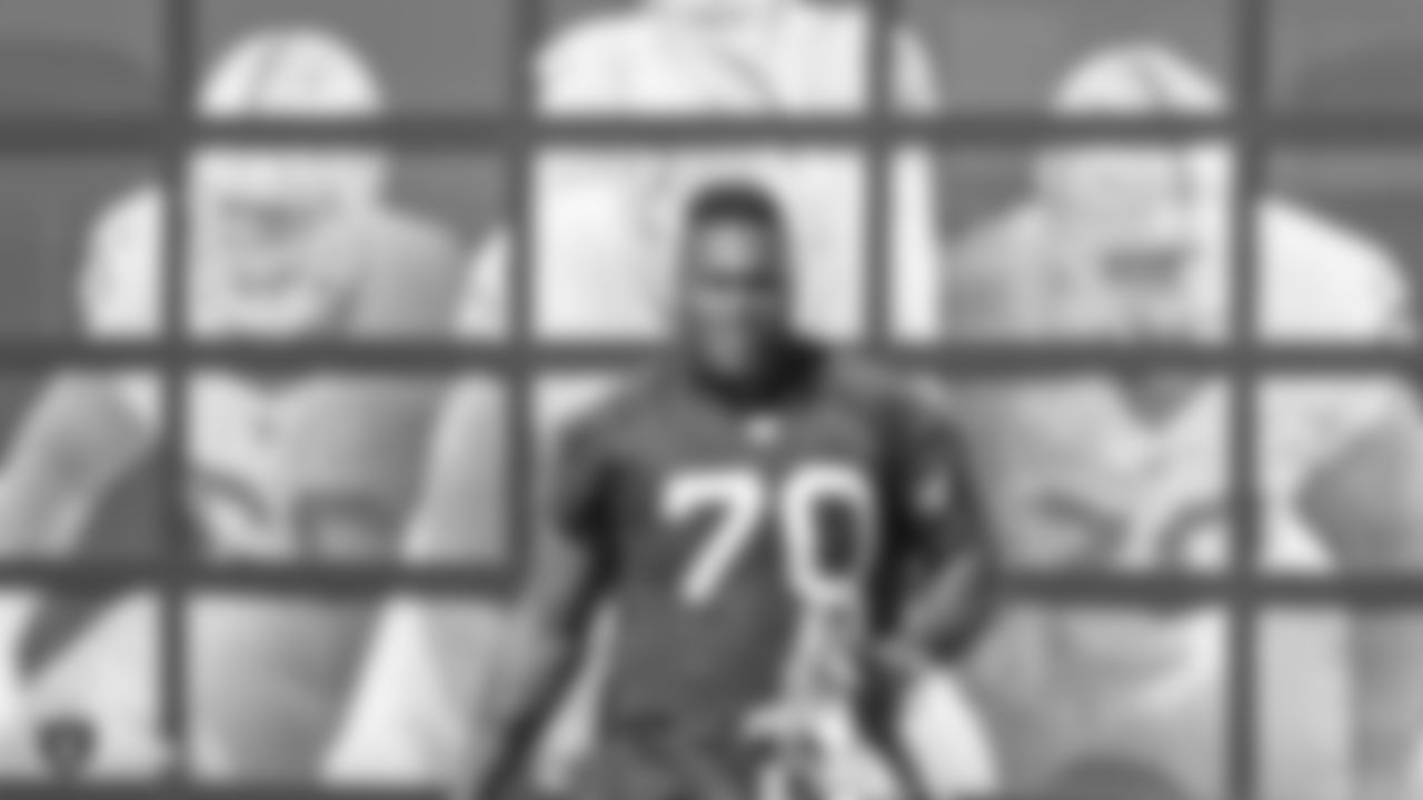 Oakland Raiders offensive guard Kelechi Osemele (70) on the field for practice at the Oakland Raiders Practice Facility, Friday, September 21, 2018, in Alameda, California.
