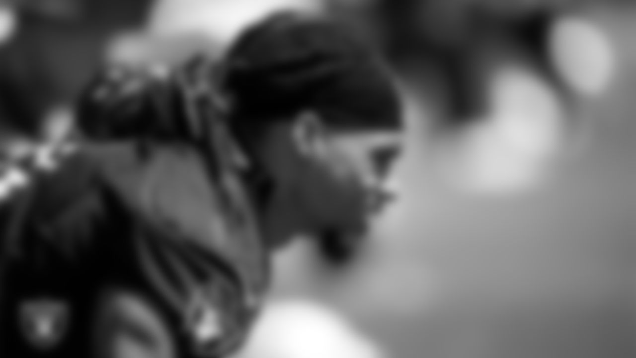 Las Vegas Raiders cornerback Cre'Von LeBlanc (31) at an Organized Team Activity (OTA).